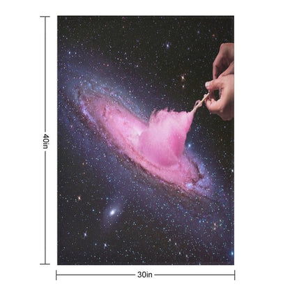 Cosmic Cotton Candy - Pink Stardust Throw Blanket