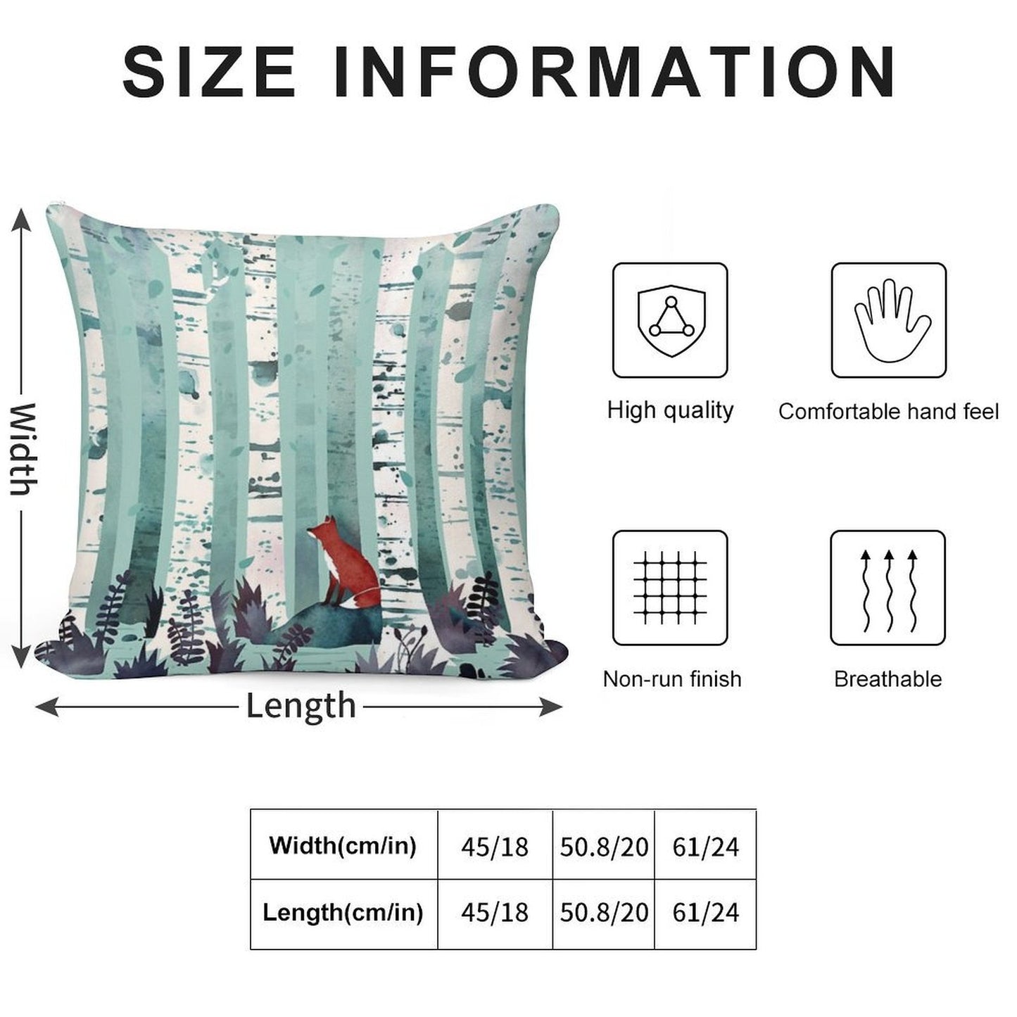 The Birches Soft Home Decor Throw Pillow