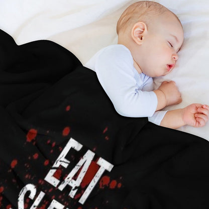Eat Sleep Serial Killer Documentaries Repeat Crime Lover Throw Blanket