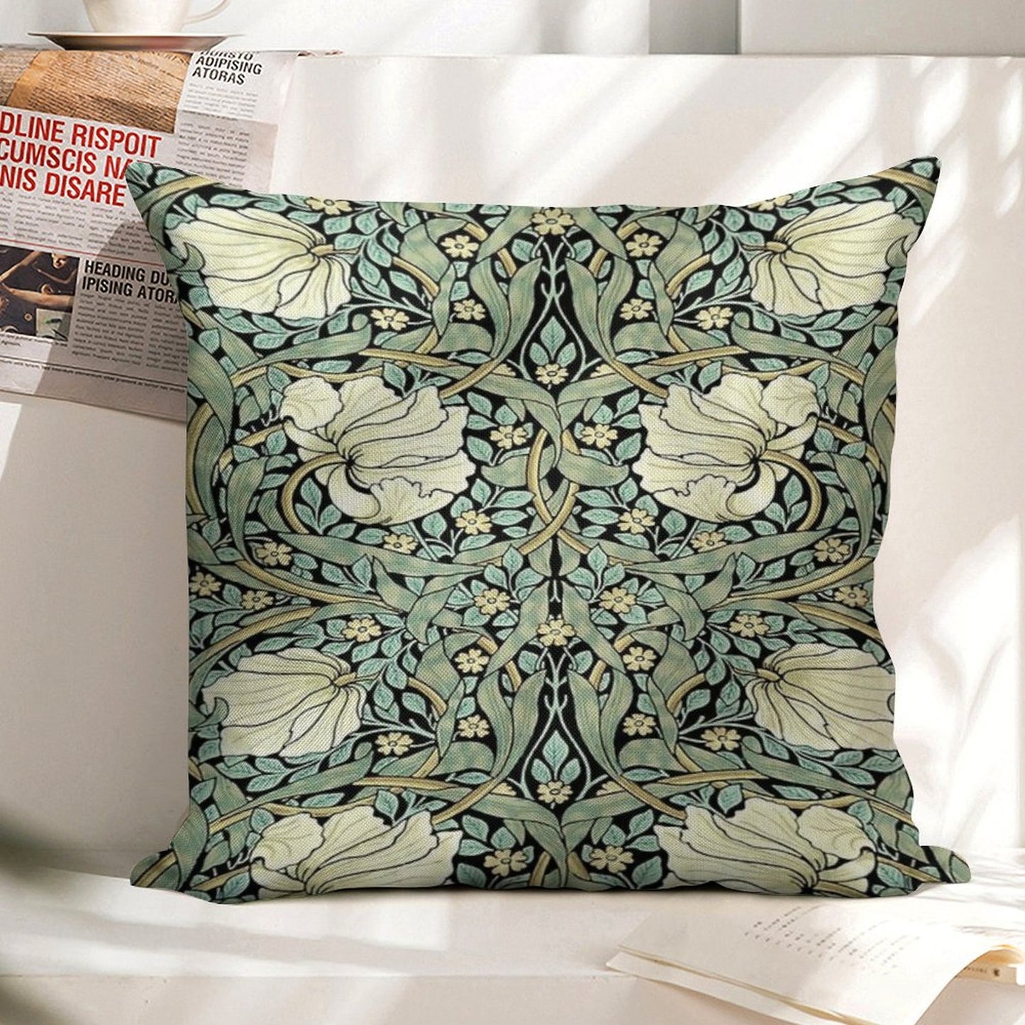 William Morris - Pimpernel Linen Throw Pillow Cover
