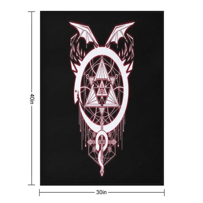 Glowing Snakes of Alchemy Throw Blanket