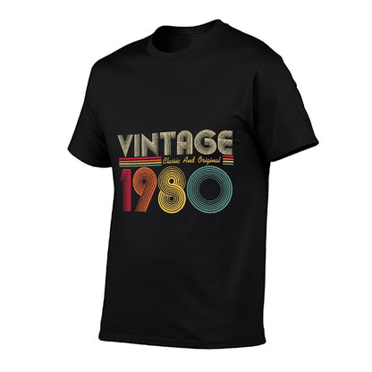 1980 40th Birthday Gift Vintage Retro Men Women 40 Years Old  Classic T-Shirt