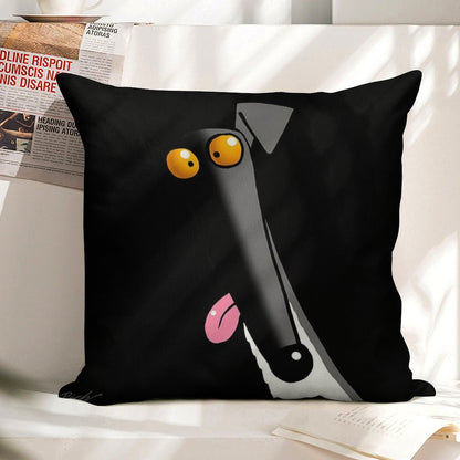 Derp in The Dark Linen Throw Pillow Cover