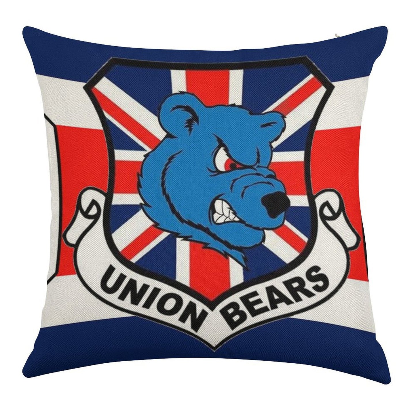 Union Bears Linen Throw Pillow Cover