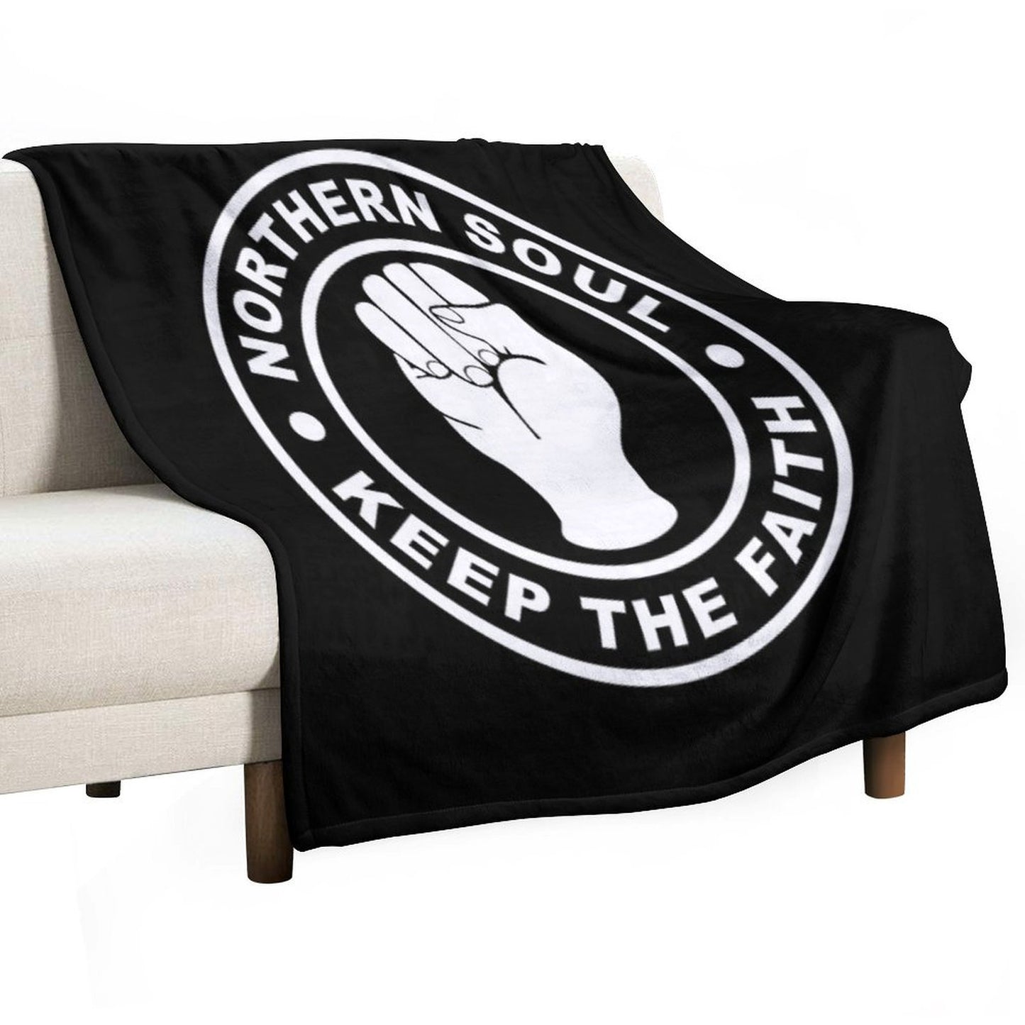 Northern Soul Keep The Faith Throw Blanket