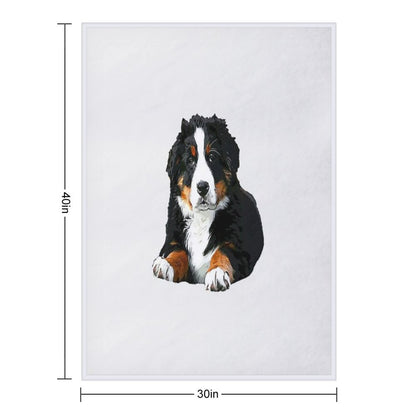 Bernese Mountain Dog Pup! Throw Blanket