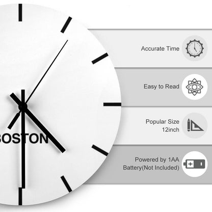 Boston Time Zone Newsroom Wall Clock Wall Clock