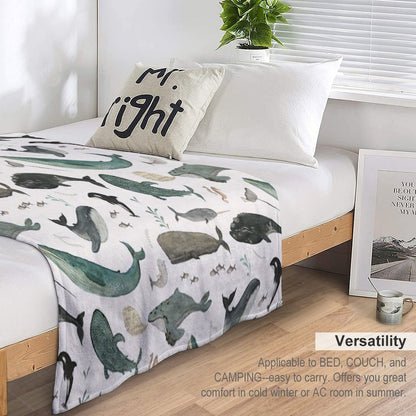 Whale Song Throw Blanket