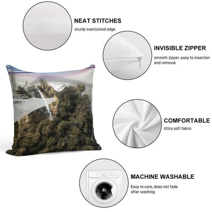 Weed Marijuana Extra Zip Pillow And Soft High-Density Material Throw Pillow