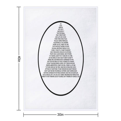 Alcoholics Anonymous Symbol in Slogans (A.A.) Throw Blanket