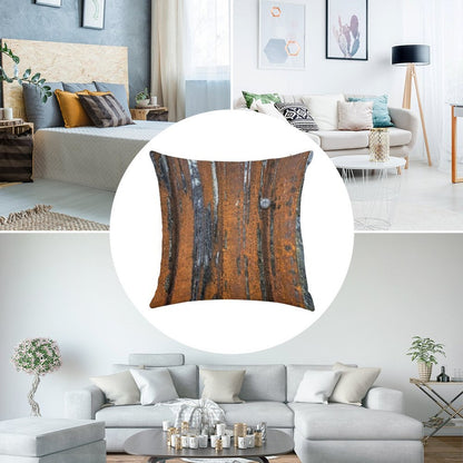 Rust Linen Throw Pillow Cover