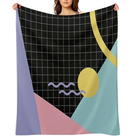 Memphis Pattern 7 - Retro 80s  90s Throw Blanket