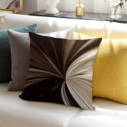 Milk Chocolate Swirl Abstract Print Pillow Soft Skin-Friendly Throw Pillow