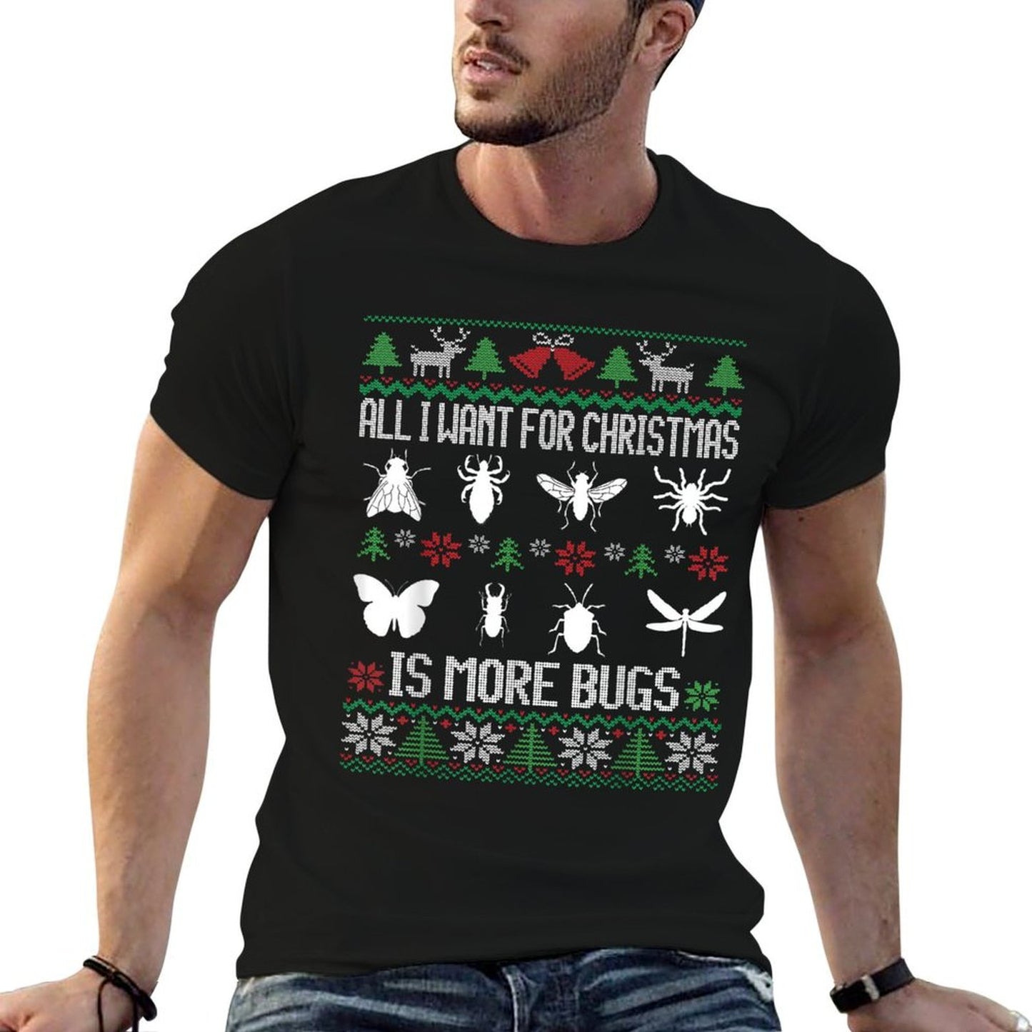 More Bugs Collector  Entomology Insect Collecting Christmas  Stretchy T-Shirt