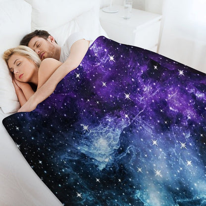 Purple Teal Galaxy Nebula Dream #1 #decor #art Throw Blanket