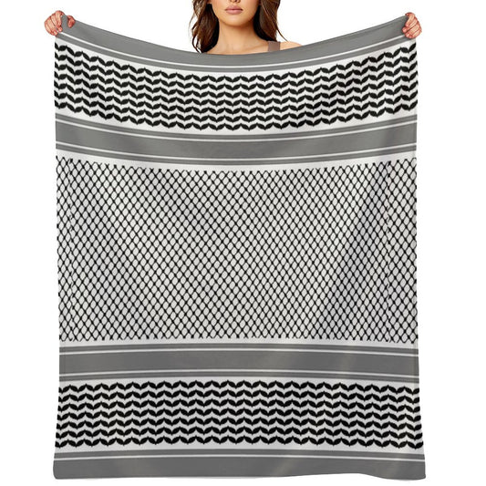 Palestinian Keffiyeh - كوفية  فلسطينية Throw Blanket