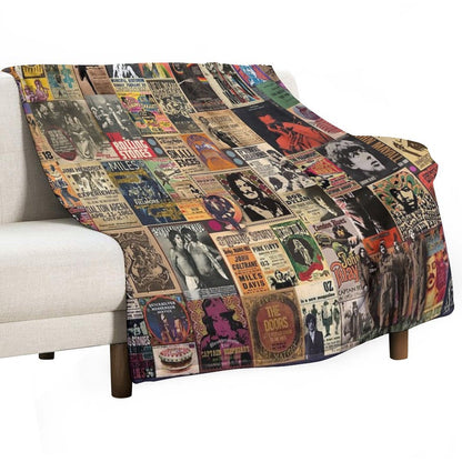 Rock N' Roll Stories Throw Blanket