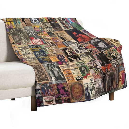 Rock N' Roll Stories Throw Blanket