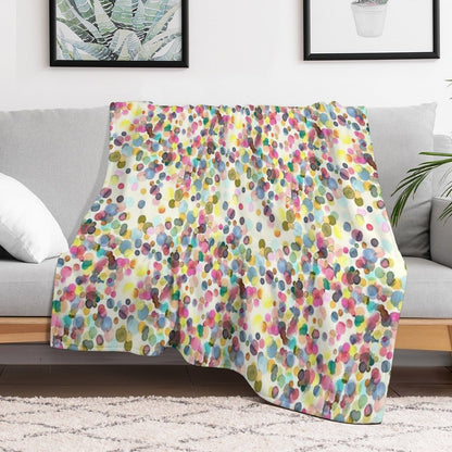 Color Drops Throw Blanket