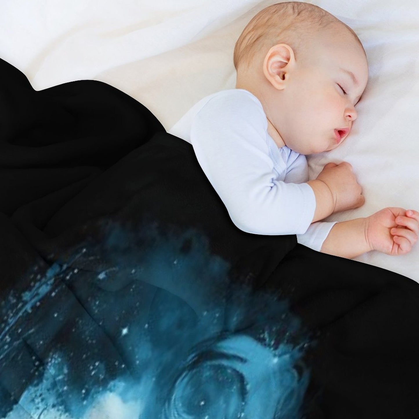 The Color Vortex-blue Version Throw Blanket