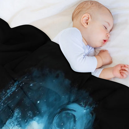 The Color Vortex-blue Version Throw Blanket