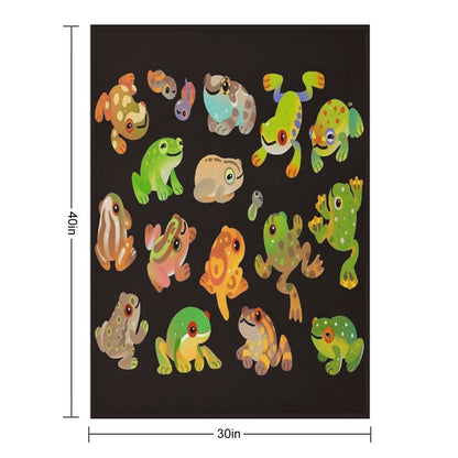 Tree Frog - Dark Throw Blanket