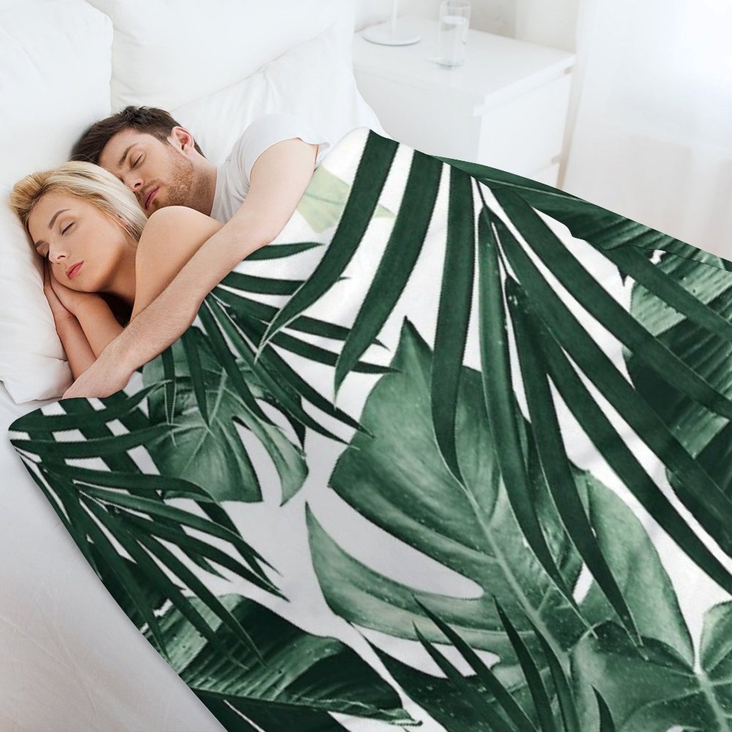 Tropical Jungle Leaves Pattern #4 #tropical #decor #art Throw Blanket