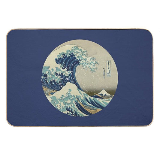 Great Wave Off Kanagawa Circle Bath Mat