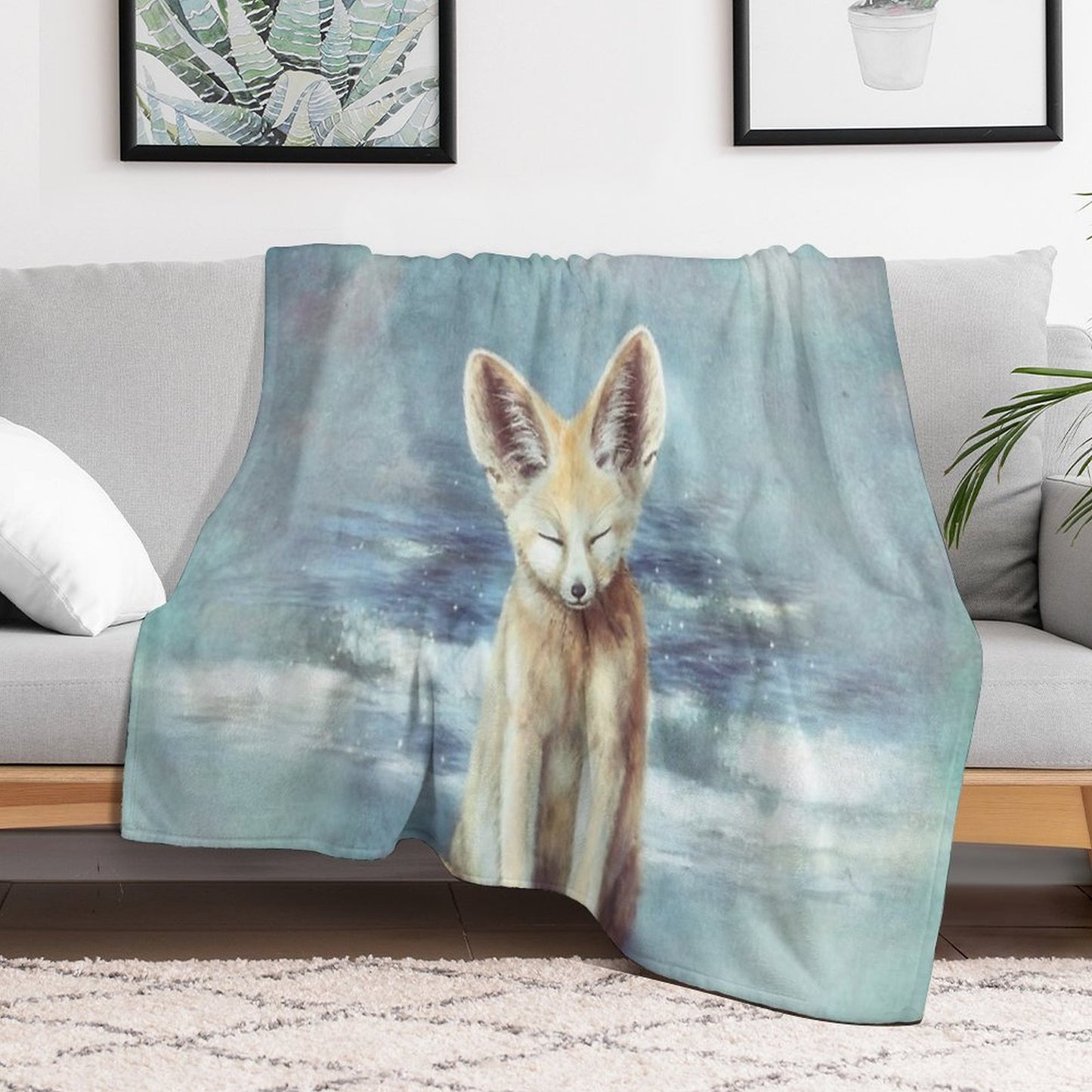 A Fennec's Dream Throw Blanket