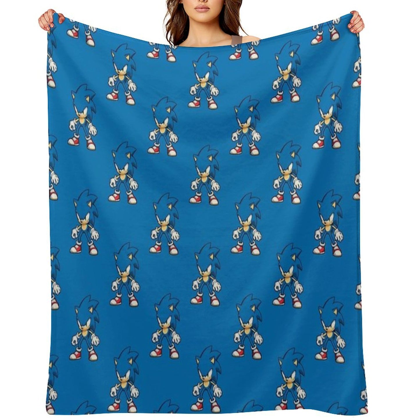 Sonic The Hedgehog Ready for Action Throw Blanket