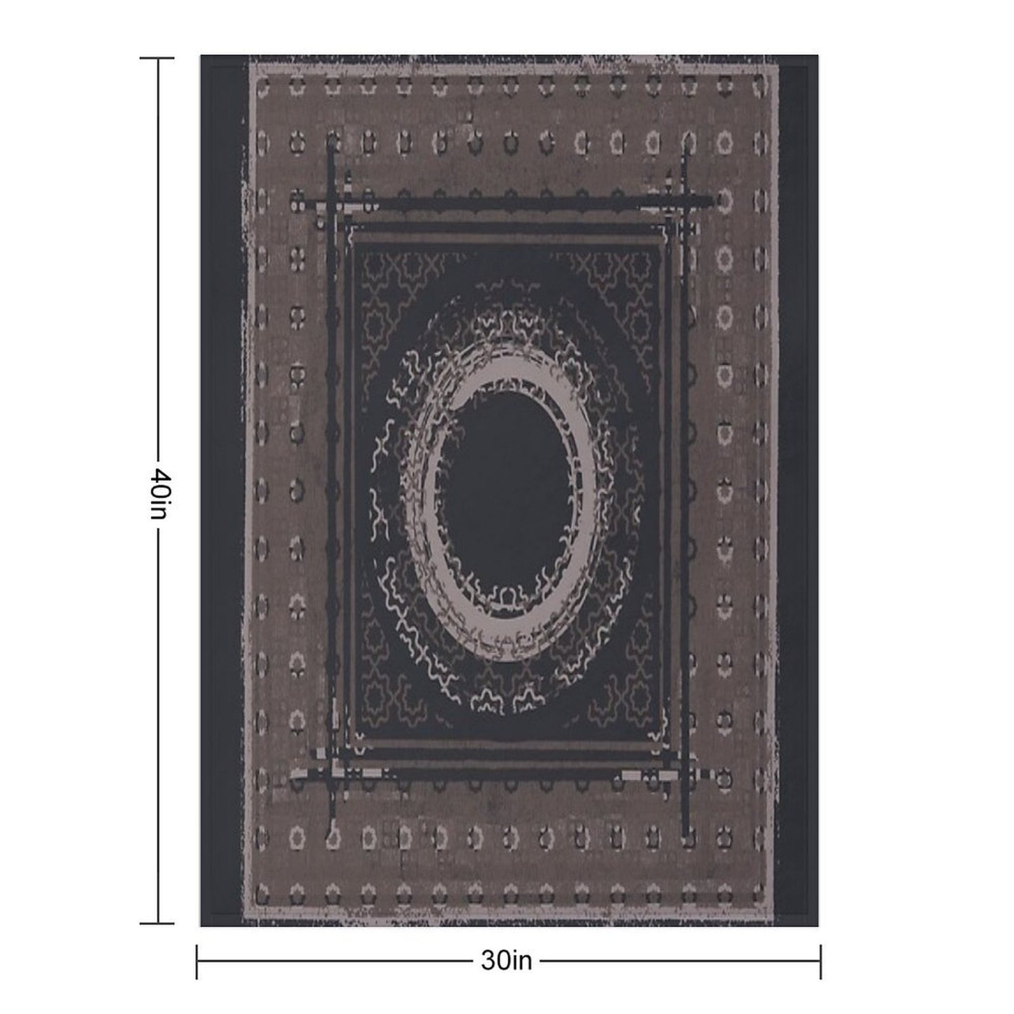 Geo Scarf Print in Navy Throw Blanket