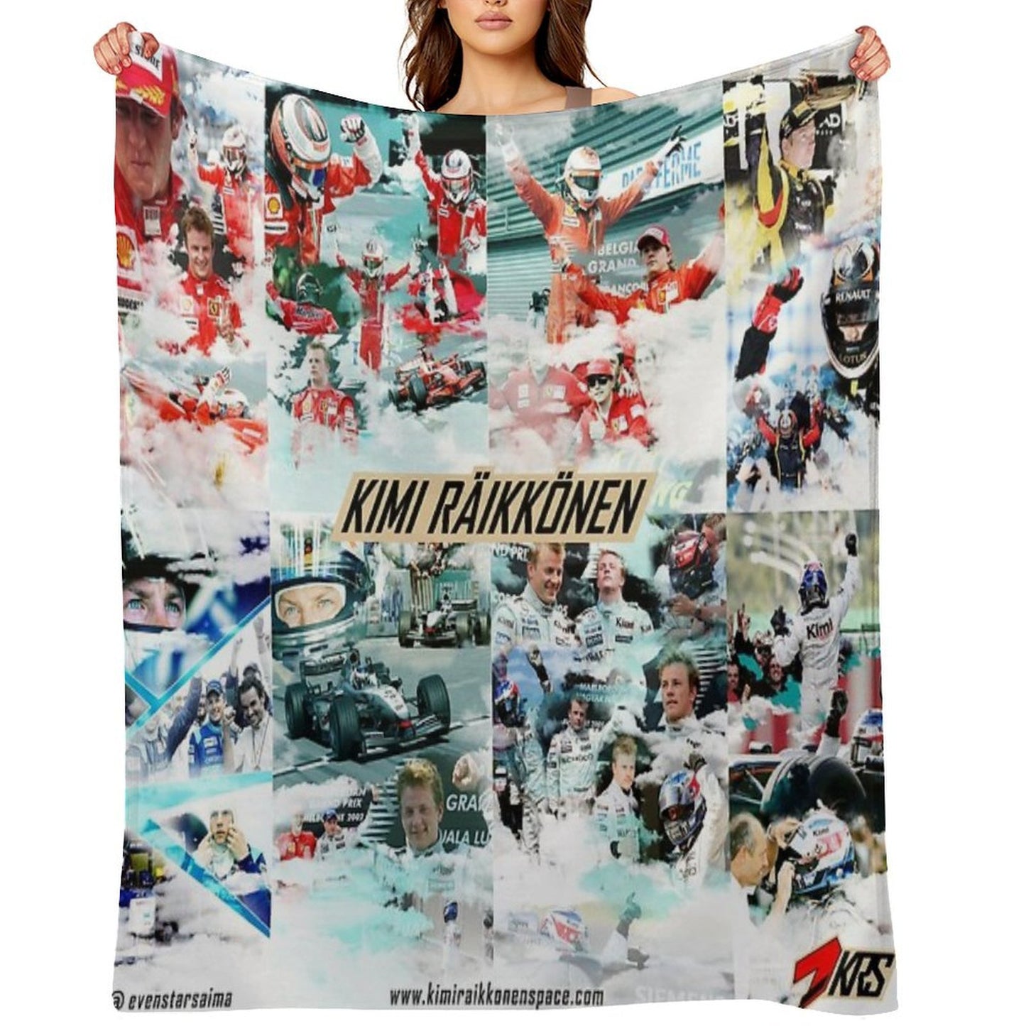 Kimi Raikkonen Career Throw Blanket