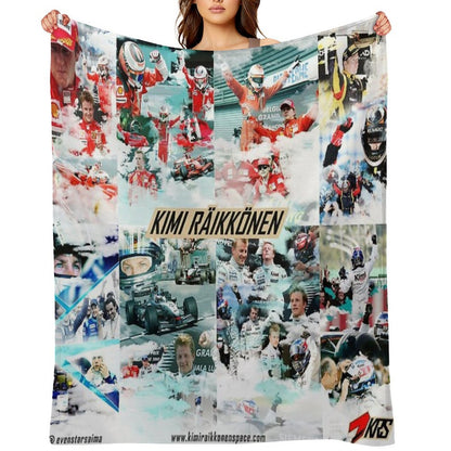 Kimi Raikkonen Career Throw Blanket