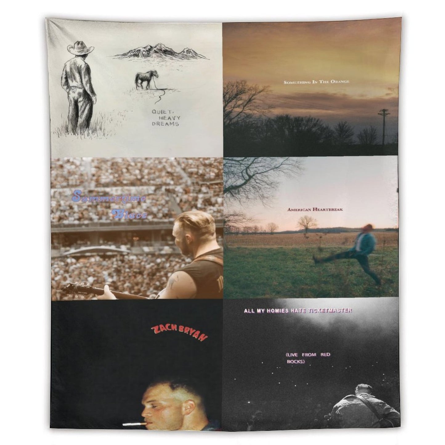 Zach Singer Bryan 6 Ablum Collections Cover Tapestry