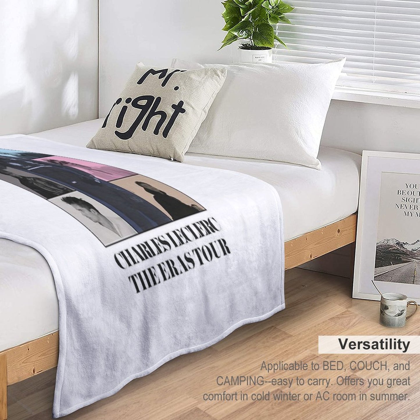 Charles Leclerc Ft. The Eras Tour Throw Blanket