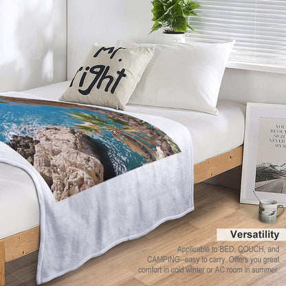 French Riviera Palms Throw Blanket