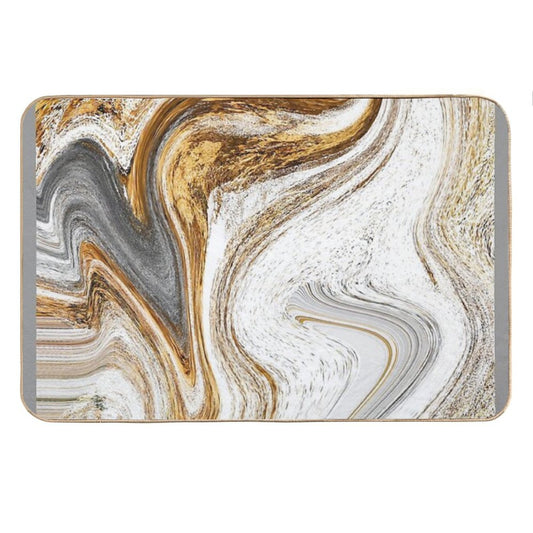 Gold & Silver Marbling Mix Bath Mat