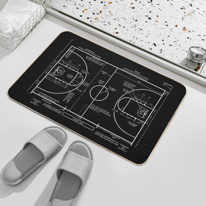 Basketball Court Bath Mat