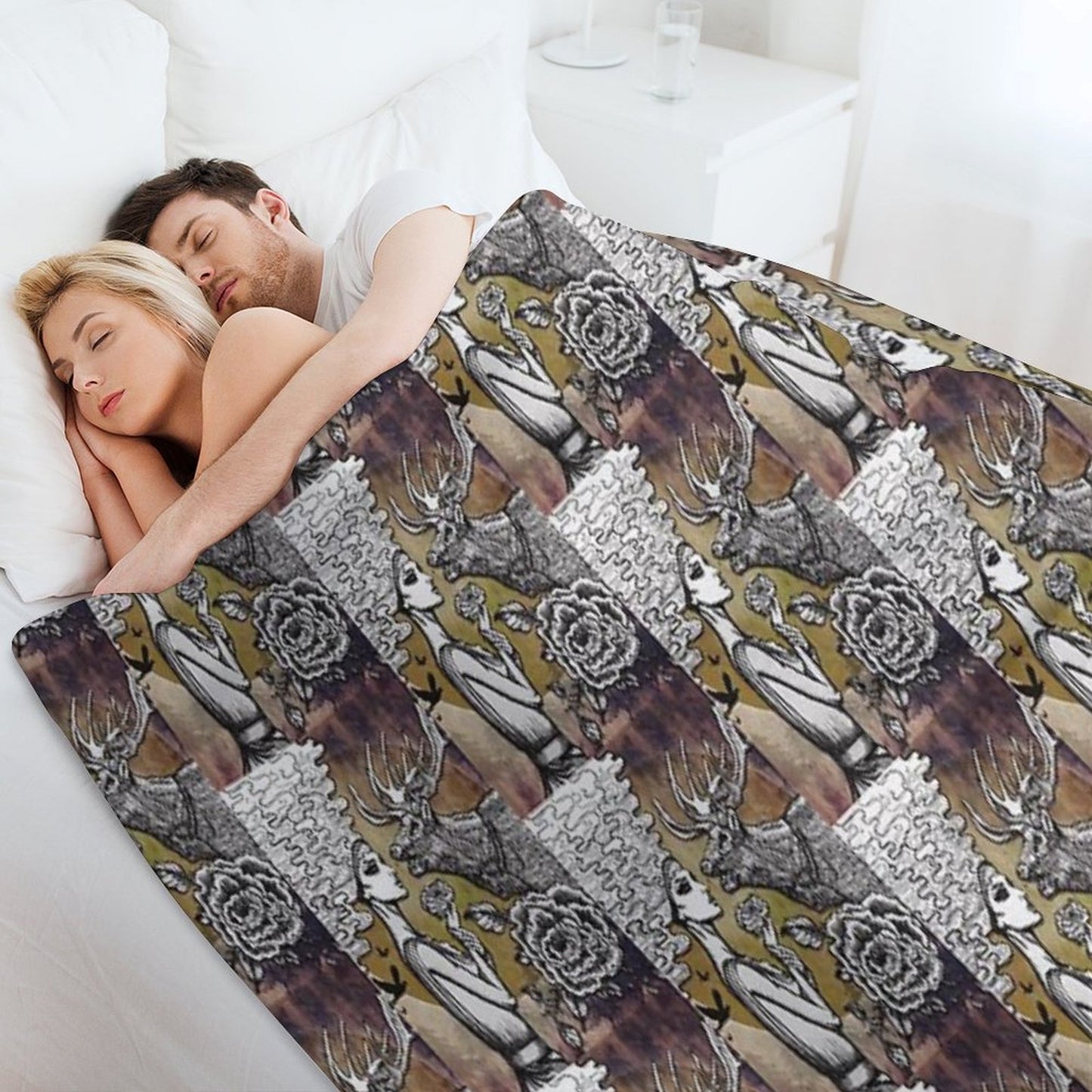 The Lonely Goddess Throw Blanket