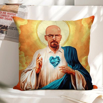 Walter White Linen Throw Pillow Cover