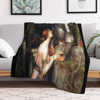 Lamia And The Soldier - John William Waterhouse Throw Blanket