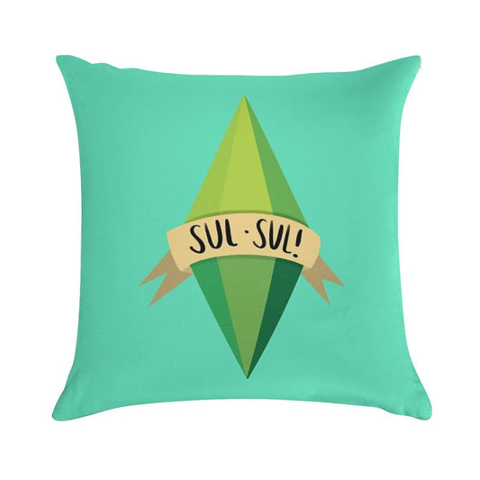 Plumbob Soft Anti-Pilling Throw Pillow