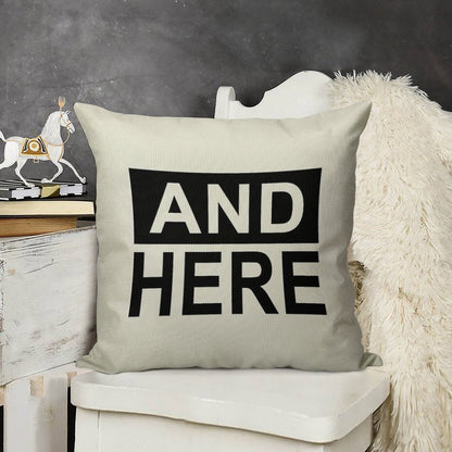 I Had Sex Here - And Here Linen Throw Pillow Cover