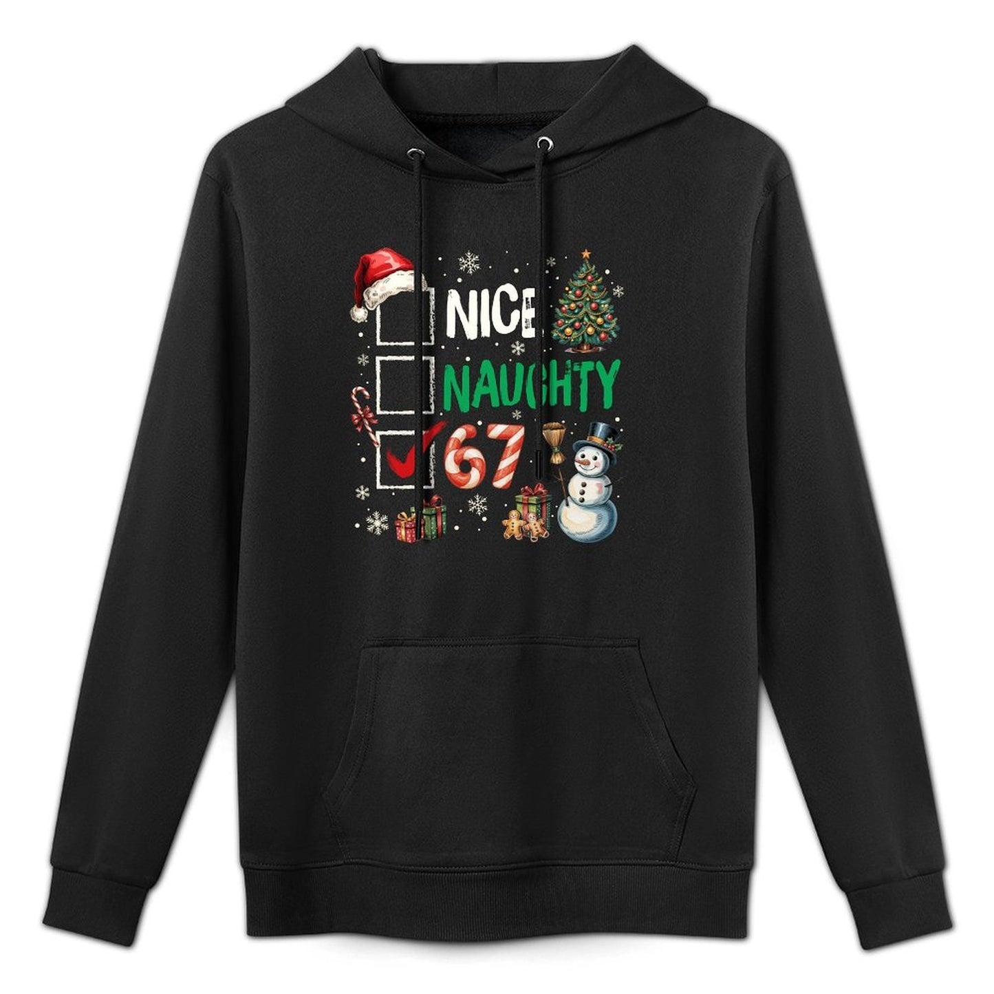67 Nice Naughty 67 Funny Christmas Boys Girls Kids Men All-Day Comfort Hoodie