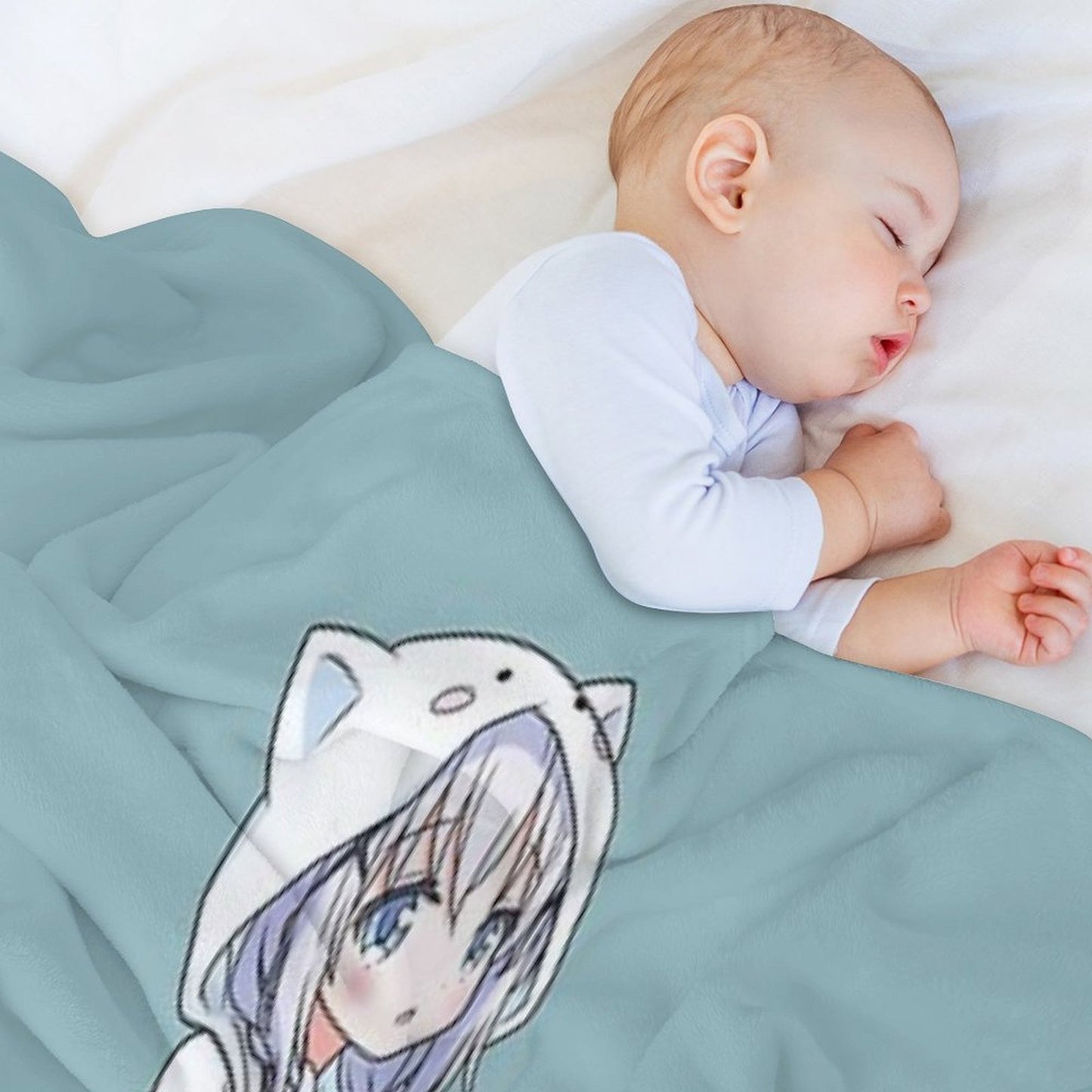 Anime Kawaii Girl Throw Blanket