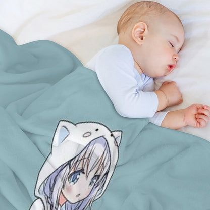 Anime Kawaii Girl Throw Blanket