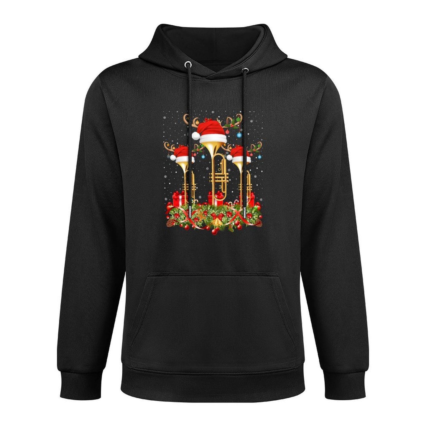 Jazz Music Lover Xmas Lighting Musical Trumpet Christmas Layering Staple Hoodie