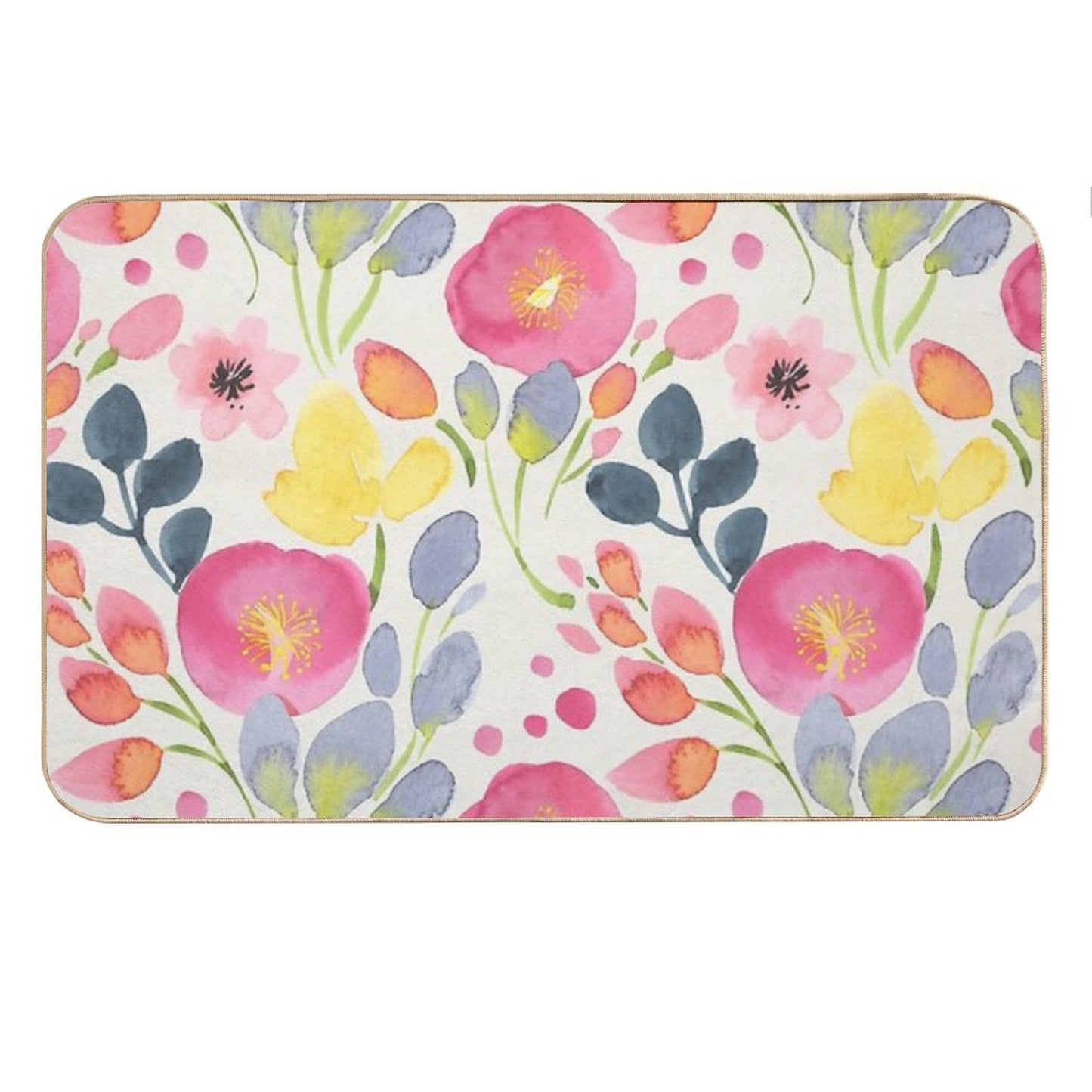 Summer Poppies Bath Mat