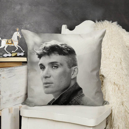 Cillian Murphy Linen Throw Pillow Cover