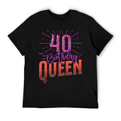 40th Birthday 40 BIRTHDAY QUEEN Funny Women  Easy-care T-Shirt